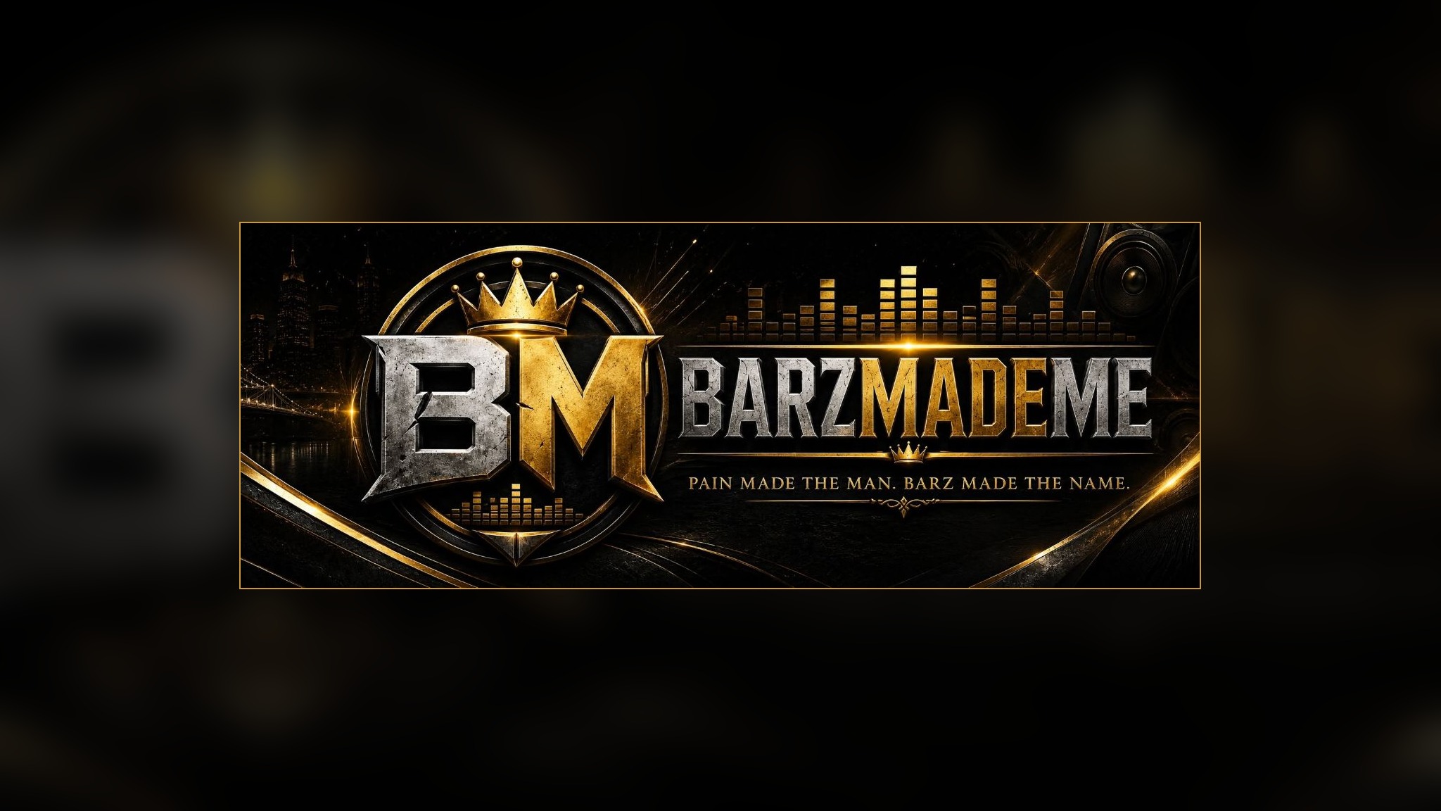 BarzMadeMe official metallic gold and silver logo